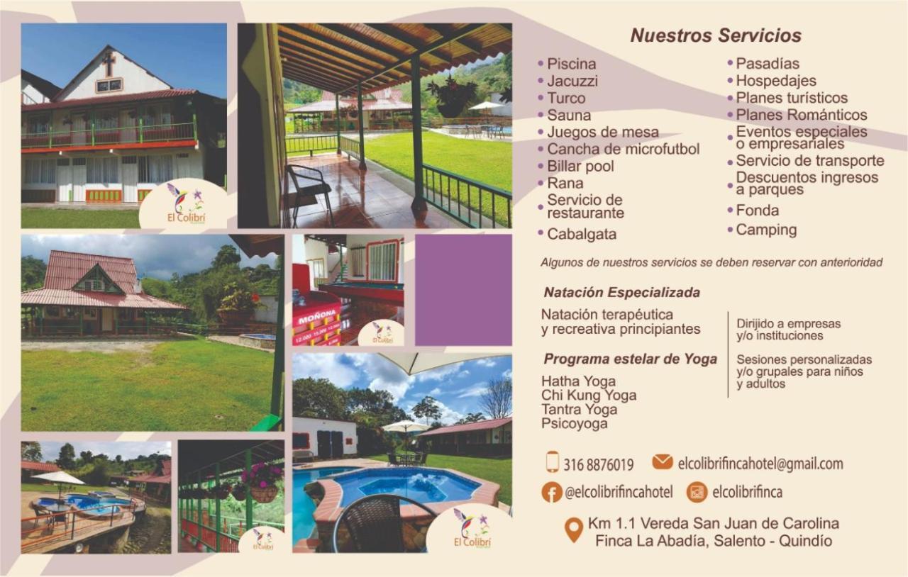 Ecohotel Colibri Salento Луна-Парк Экстерьер фото
